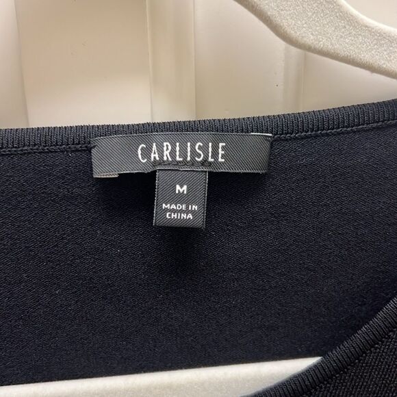 NWOT Carlisle 2 PIECE Black Metal Suit Skirt Set Sz M Formal Business Attire - Picture 9 of 9